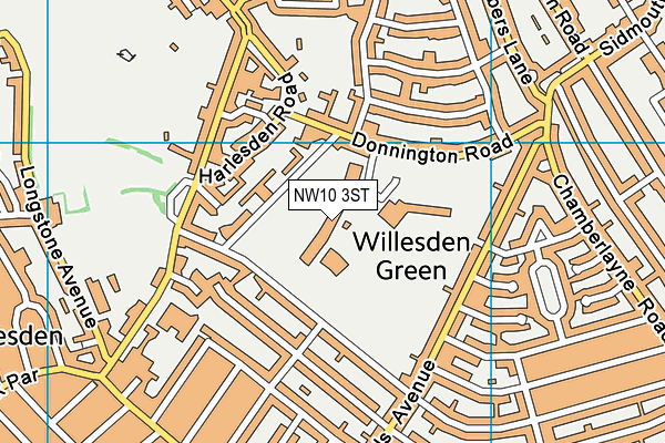 Harris Lowe Academy Willesden map (NW10 3ST) - OS VectorMap District (Ordnance Survey)
