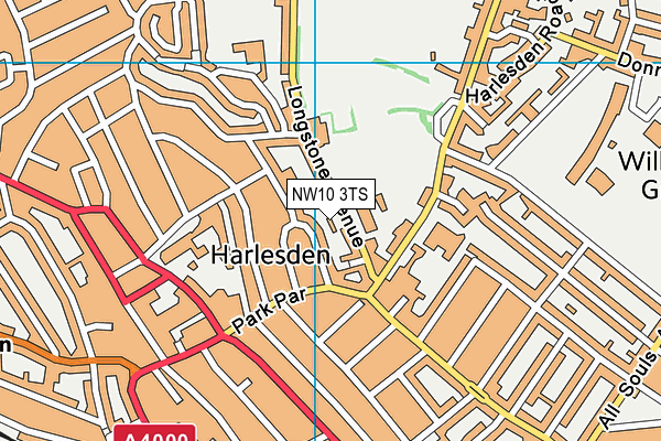 NW10 3TS map - OS VectorMap District (Ordnance Survey)