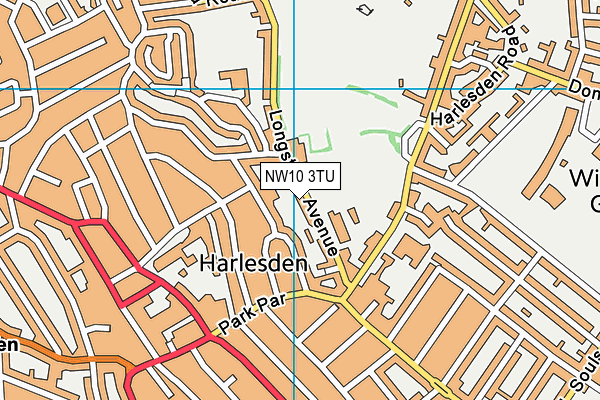 NW10 3TU map - OS VectorMap District (Ordnance Survey)