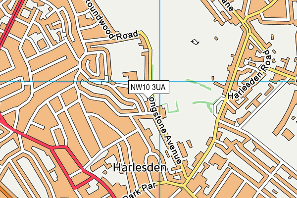 NW10 3UA map - OS VectorMap District (Ordnance Survey)