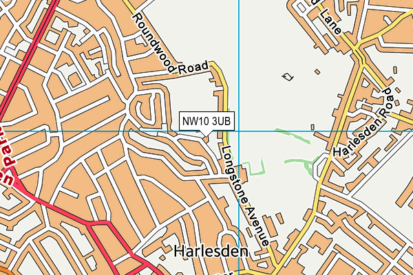 NW10 3UB map - OS VectorMap District (Ordnance Survey)