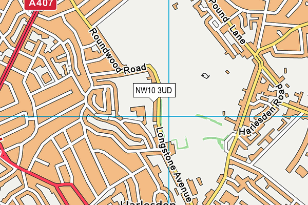 Newfield Primary School map (NW10 3UD) - OS VectorMap District (Ordnance Survey)
