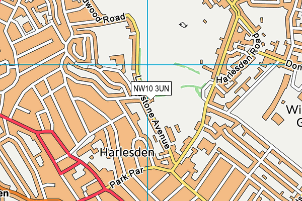 NW10 3UN map - OS VectorMap District (Ordnance Survey)