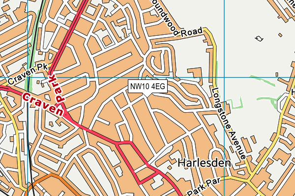 NW10 4EG map - OS VectorMap District (Ordnance Survey)