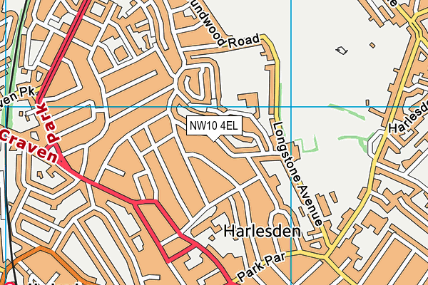 NW10 4EL map - OS VectorMap District (Ordnance Survey)