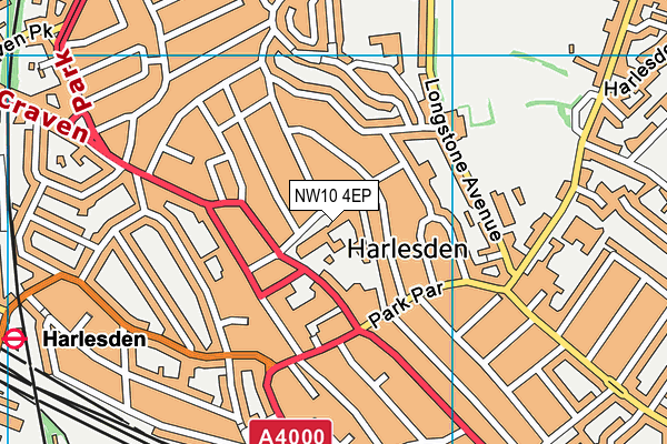 NW10 4EP map - OS VectorMap District (Ordnance Survey)