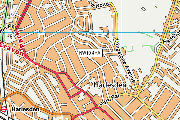 NW10 4HA map - OS VectorMap District (Ordnance Survey)