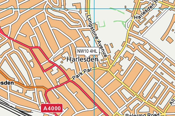 NW10 4HL map - OS VectorMap District (Ordnance Survey)