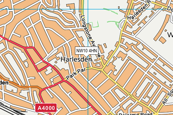 NW10 4HN map - OS VectorMap District (Ordnance Survey)