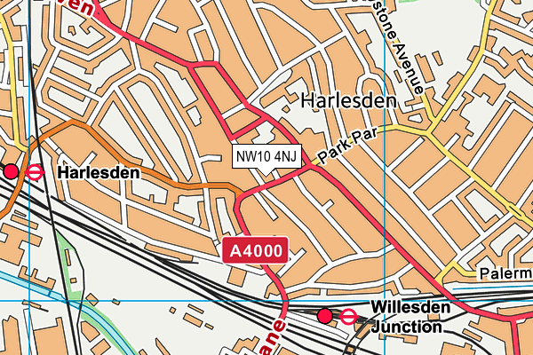 NW10 4NJ map - OS VectorMap District (Ordnance Survey)