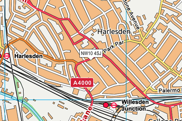 NW10 4SJ map - OS VectorMap District (Ordnance Survey)