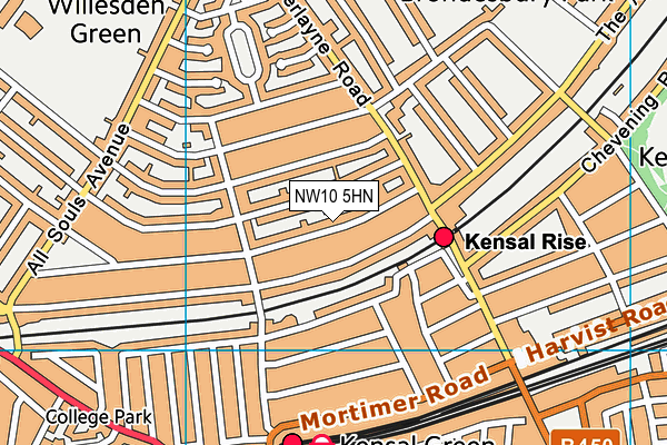 NW10 5HN map - OS VectorMap District (Ordnance Survey)