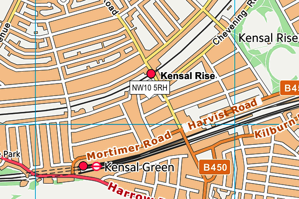 NW10 5RH map - OS VectorMap District (Ordnance Survey)