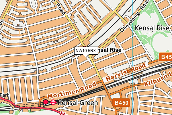 NW10 5RX map - OS VectorMap District (Ordnance Survey)
