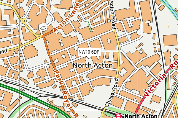 NW10 6DF map - OS VectorMap District (Ordnance Survey)