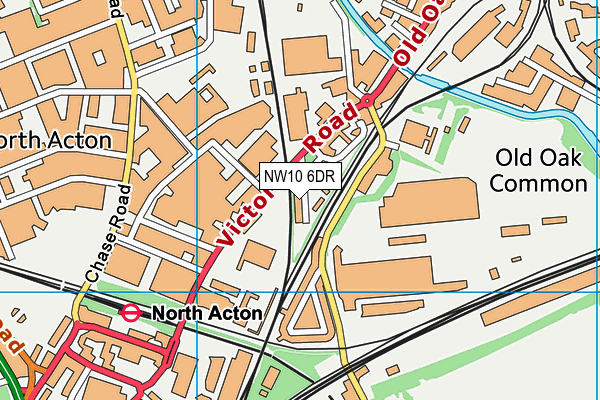 NW10 6DR map - OS VectorMap District (Ordnance Survey)