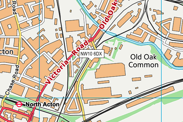 NW10 6DX map - OS VectorMap District (Ordnance Survey)
