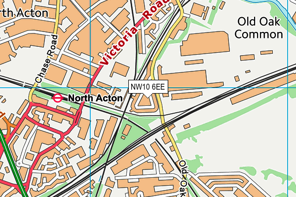 NW10 6EE map - OS VectorMap District (Ordnance Survey)