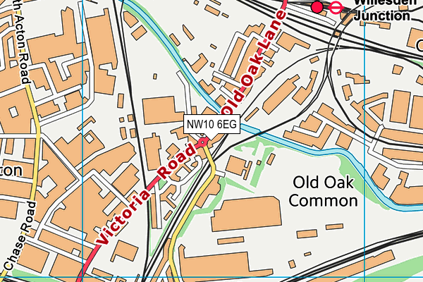 NW10 6EG map - OS VectorMap District (Ordnance Survey)