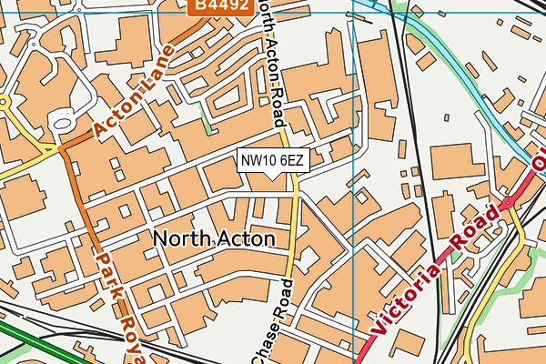 NW10 6EZ map - OS VectorMap District (Ordnance Survey)