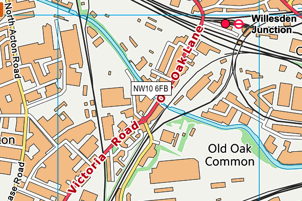 NW10 6FB map - OS VectorMap District (Ordnance Survey)