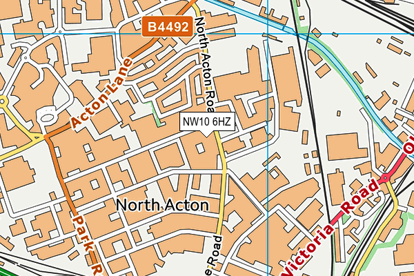 NW10 6HZ map - OS VectorMap District (Ordnance Survey)