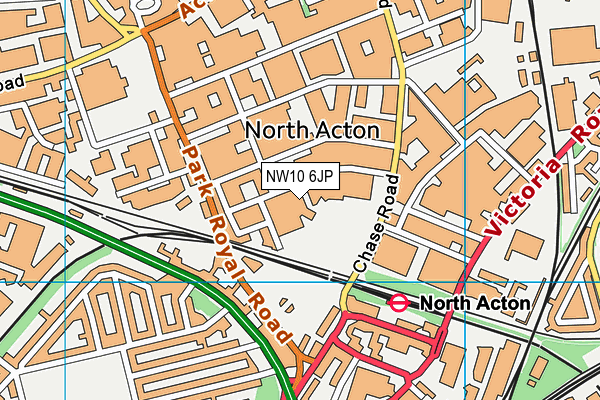 NW10 6JP map - OS VectorMap District (Ordnance Survey)