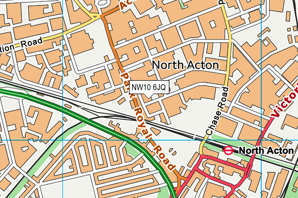 NW10 6JQ map - OS VectorMap District (Ordnance Survey)
