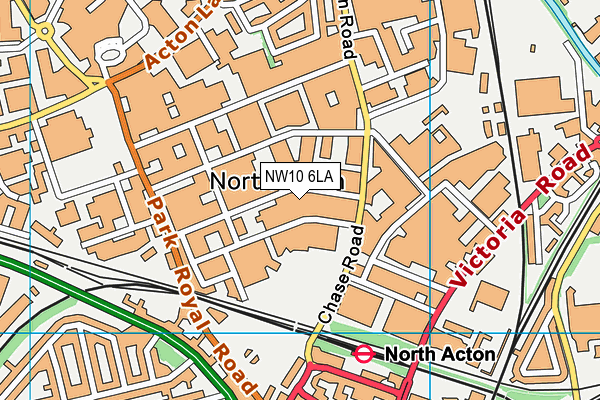 NW10 6LA map - OS VectorMap District (Ordnance Survey)