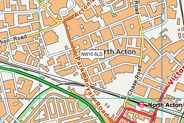 NW10 6LD map - OS VectorMap District (Ordnance Survey)