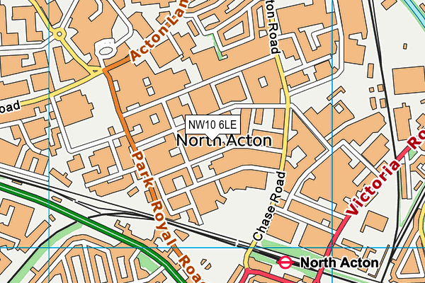 NW10 6LE map - OS VectorMap District (Ordnance Survey)