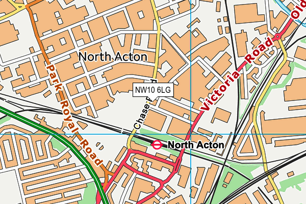 NW10 6LG map - OS VectorMap District (Ordnance Survey)