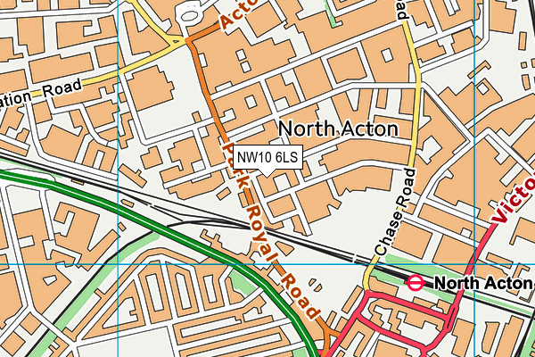 NW10 6LS map - OS VectorMap District (Ordnance Survey)