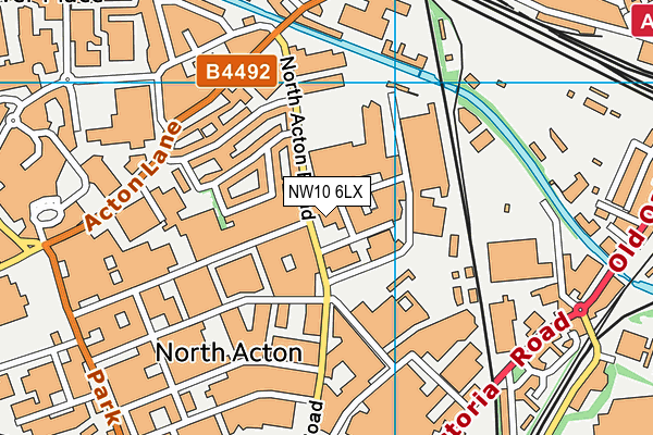 NW10 6LX map - OS VectorMap District (Ordnance Survey)