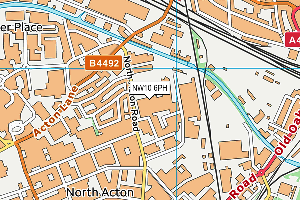 NW10 6PH map - OS VectorMap District (Ordnance Survey)