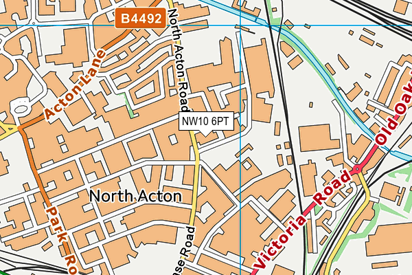 NW10 6PT map - OS VectorMap District (Ordnance Survey)