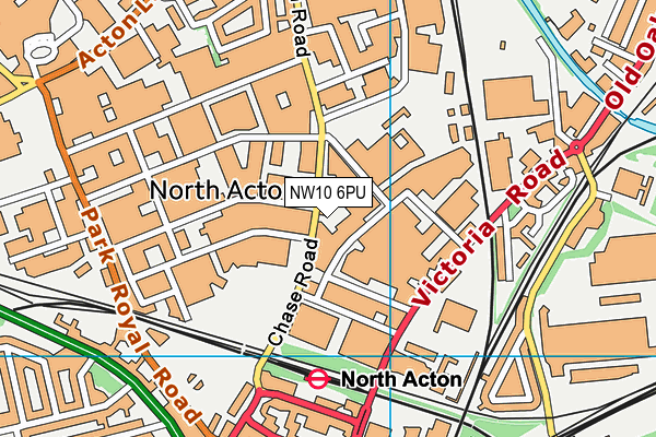 NW10 6PU map - OS VectorMap District (Ordnance Survey)