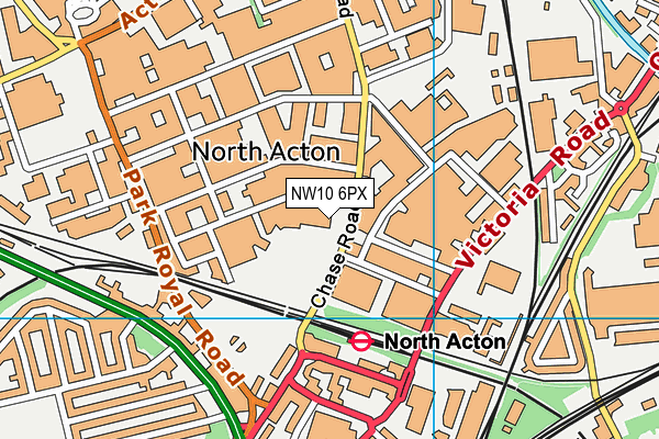 NW10 6PX map - OS VectorMap District (Ordnance Survey)
