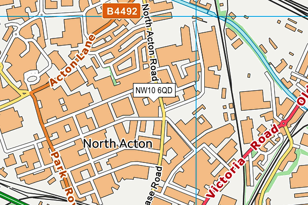 NW10 6QD map - OS VectorMap District (Ordnance Survey)