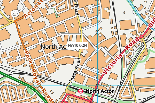 NW10 6QN map - OS VectorMap District (Ordnance Survey)