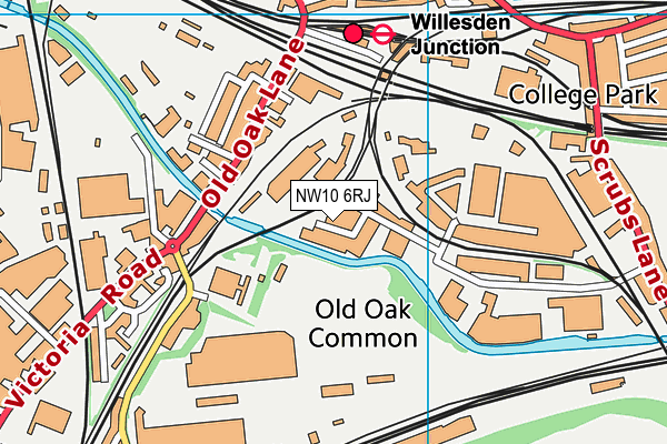 NW10 6RJ map - OS VectorMap District (Ordnance Survey)