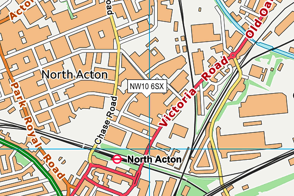 NW10 6SX map - OS VectorMap District (Ordnance Survey)