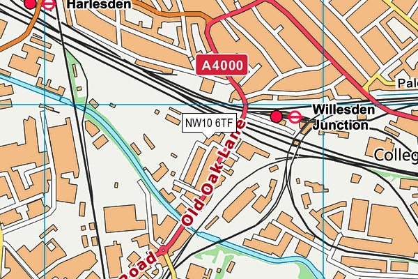 NW10 6TF map - OS VectorMap District (Ordnance Survey)