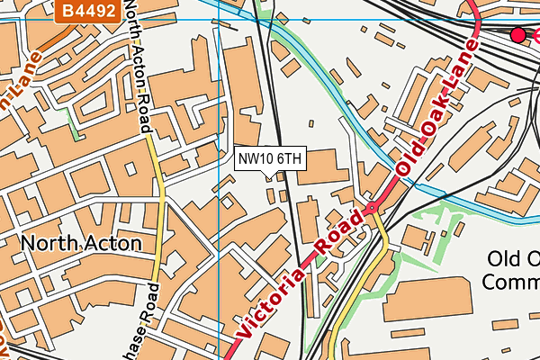 NW10 6TH map - OS VectorMap District (Ordnance Survey)