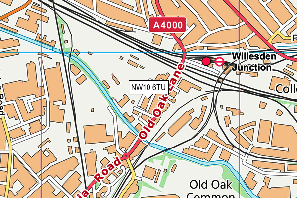 NW10 6TU map - OS VectorMap District (Ordnance Survey)