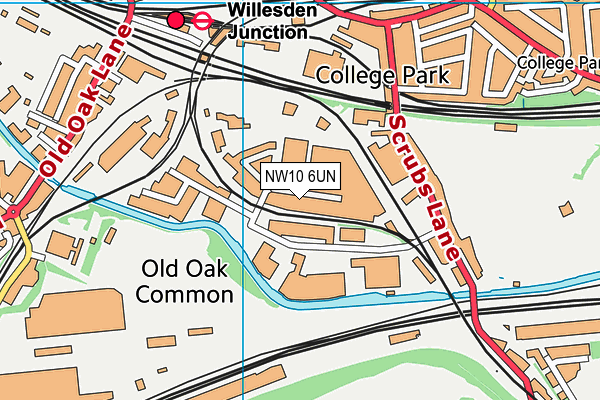 NW10 6UN map - OS VectorMap District (Ordnance Survey)