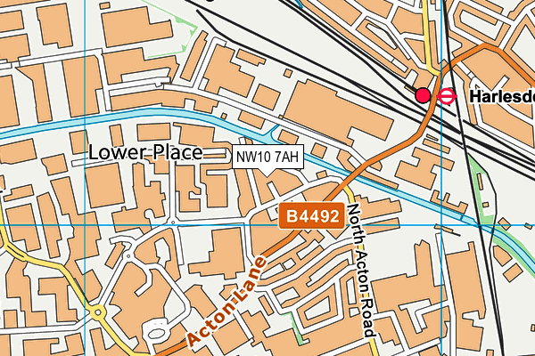 NW10 7AH map - OS VectorMap District (Ordnance Survey)