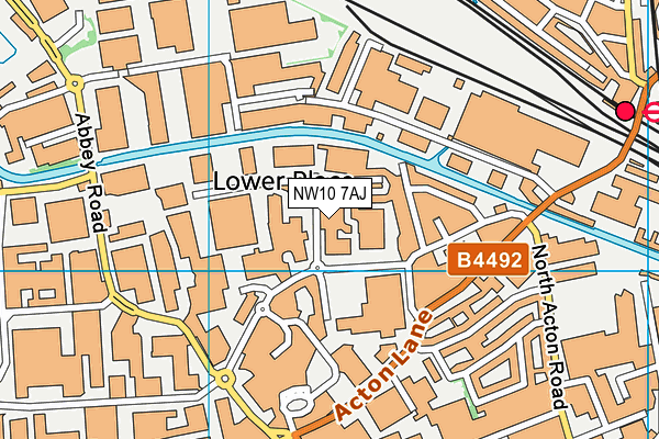NW10 7AJ map - OS VectorMap District (Ordnance Survey)