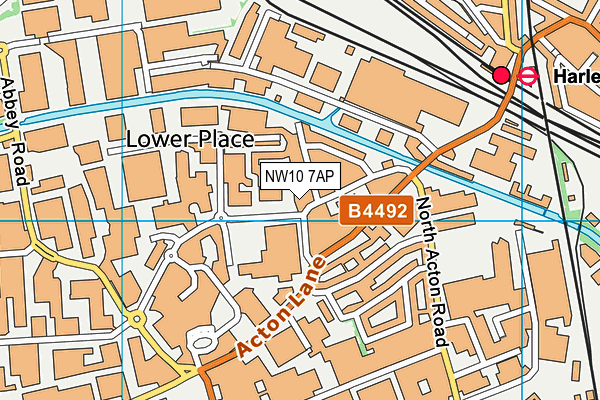 NW10 7AP map - OS VectorMap District (Ordnance Survey)
