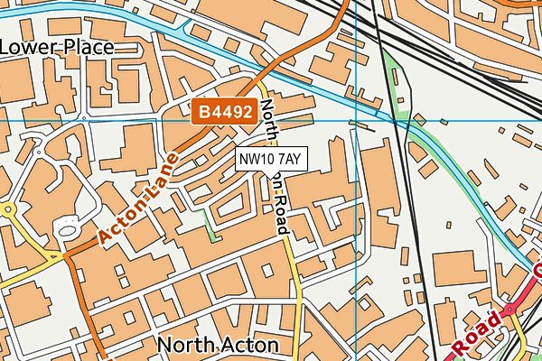 NW10 7AY map - OS VectorMap District (Ordnance Survey)